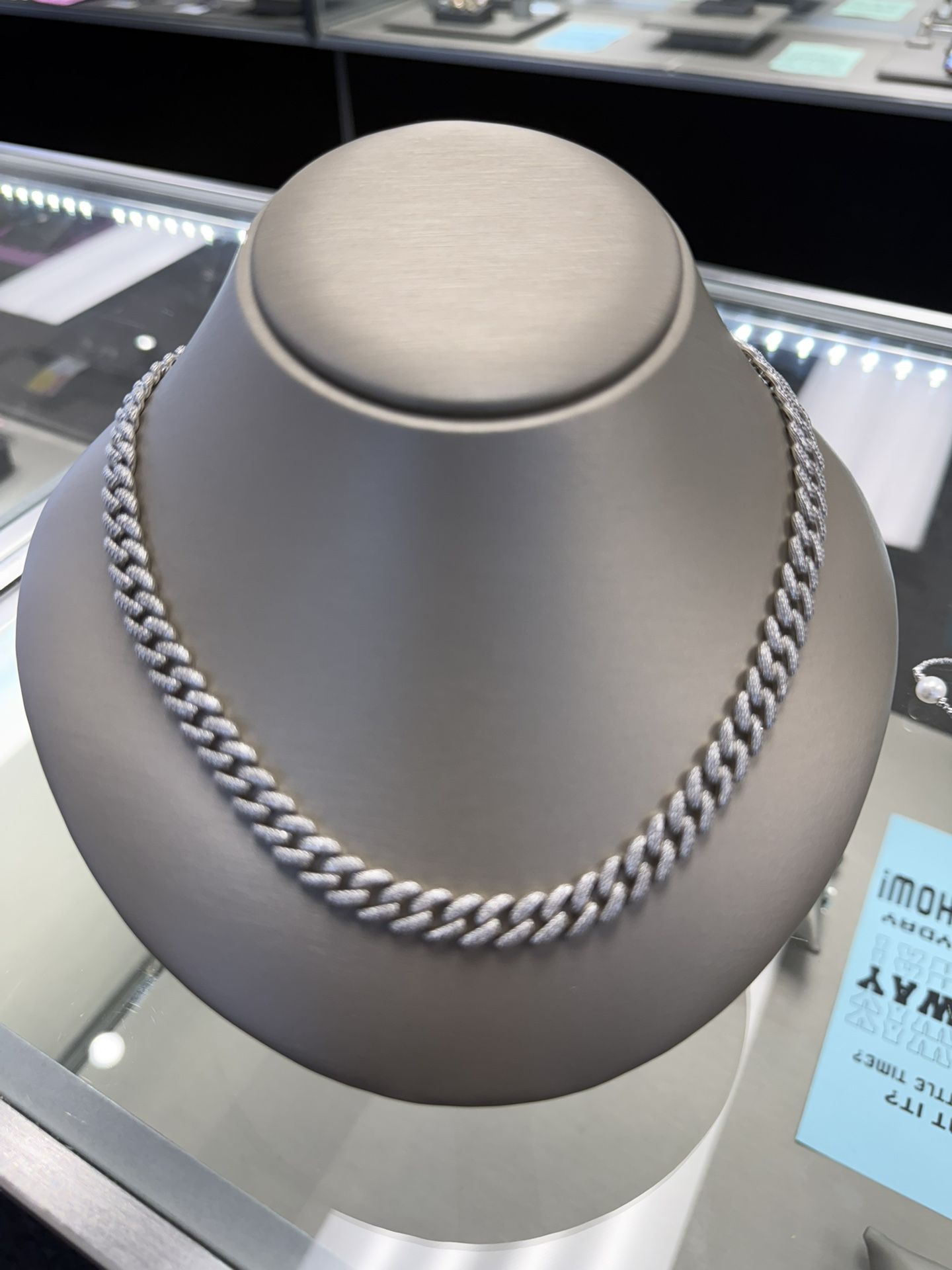 Cool Heavy Iced Out Cuban Sterling Silver Chain