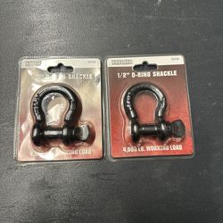 Badland 1/2" D-Ring Shackle for ATV 4000lb. Working Load NEW Set Of 2