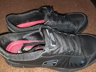 Womens Skechers Eldred Works Shoes 76551 Black Size 9.5