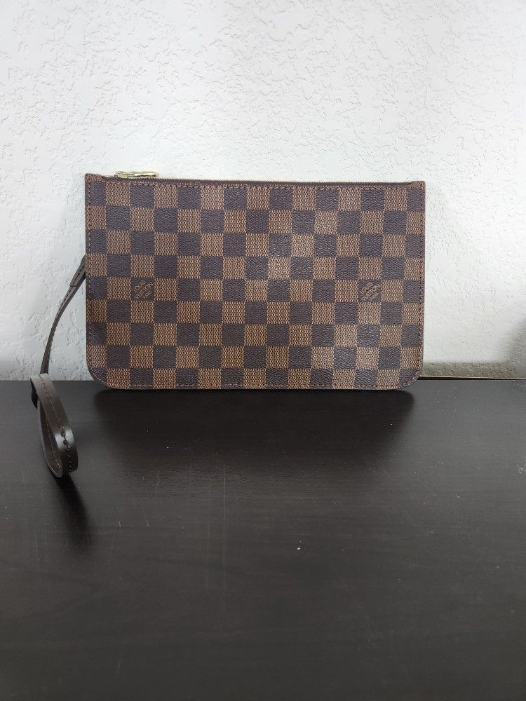 Louis Vuitton Neverfull POUCH ONLY - Damier Ebene - AUTHENTIC
