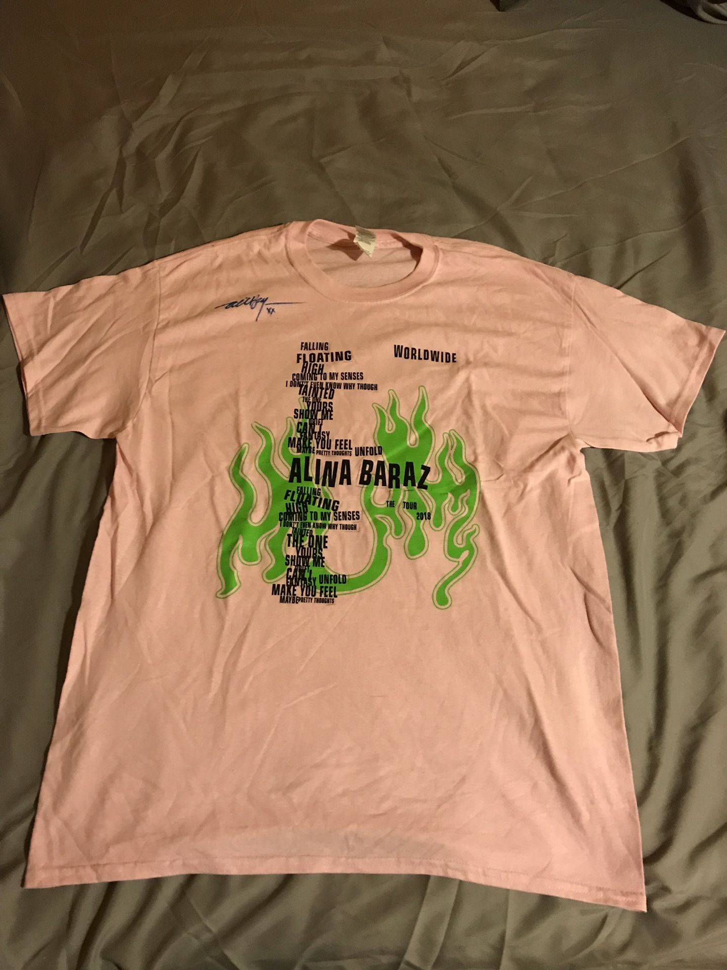 Alina Baraz signed tour t shirt