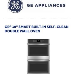 GE® 30" SMART BUILT-IN SELF-CLEAN DOUBLE WALL OVEN