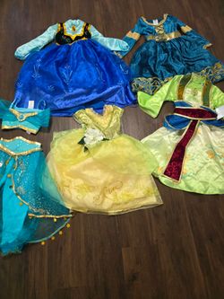 Disney girls dress up costumes, size three and four