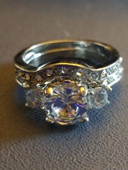Women's wedding engagement promises rings size 8.0