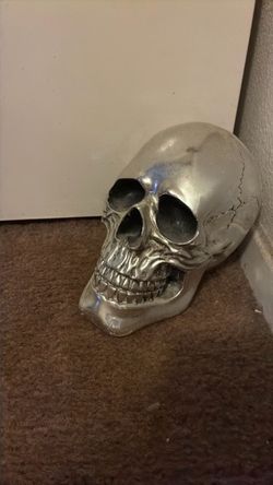 Chrome skull decor