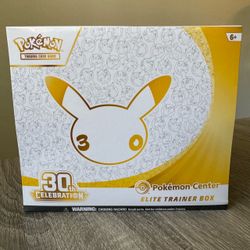 Pokémon 30th Celebration Anniversary Pokemon Center Elite Trainer Box