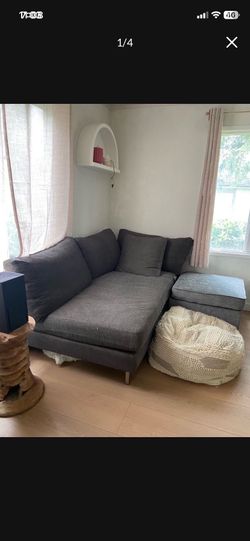 ROOM AND BOARD FEATHER LOUNGE CHAISE