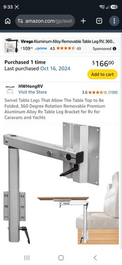 RV  table leg
