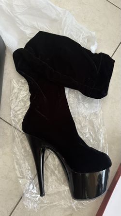 Velvet Tight High Heels Boots