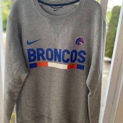 Nike Mens size M Boise State Broncos Football Pullover Sweatshirt Sweater 