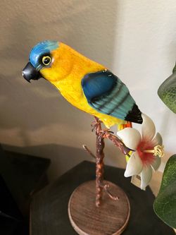 Ashland Decorative  Vibrant Tropical Viridian Bay  tin  metal sculpture / statue home/ garden  decor new with tags