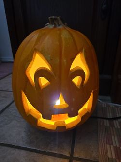 Carved Halloween Jack-o'-Lantern Pumpkin