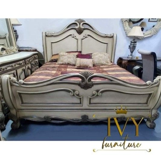 Aico By Michael Amini Tresor Ftench Vanilla Bedroom Set. Please Check Our Profile
