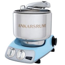 LIKE NEW Ankarsrum Original AKM6230 Pearl Blue and Stainless Steel 7 Liter Stand Mixer