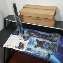 New Dual Monitor Mount, Dual Monitor Stand for Two 17"-32" Flat/Curved Computer Screens, Fully Adjus