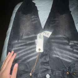  Black Purple Jeans 