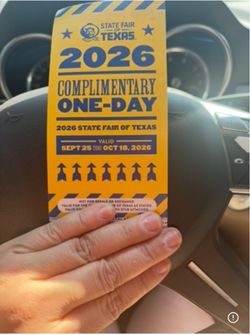 10 dollars 2026 State Fair of Texas One-Day Ticket