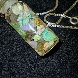 Fire Opals From Australia On 18 In 925 Box Chain