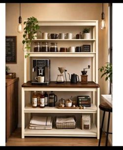 Coffee bar , kitchen rack