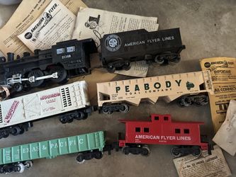 Vintage Gilbert American Flyer S Gauge Train Lot 21168 Engine Cars Track