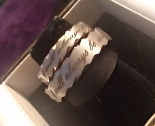 Pair Couples Rings "I WILL ALWAYS BE WITH YOU"