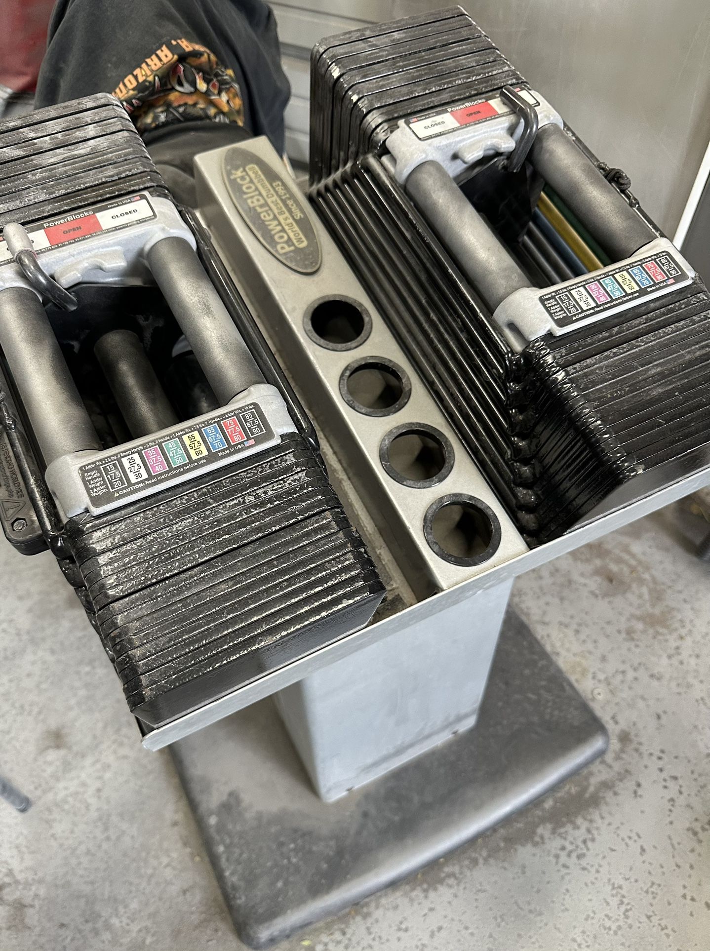 PowerBlock Adjustable Dumbbells With Stand