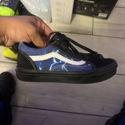 Vans Old Skool Lightning Black & Blue Skate Shoes 