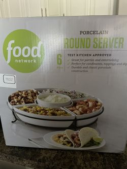 Porcelain 6 Piece Round Server