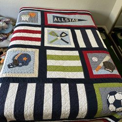 Pottery Barn Twin/Full Quilt And Pillow Covering