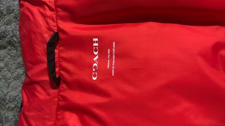 Coach Red Puffer Jacket Medium