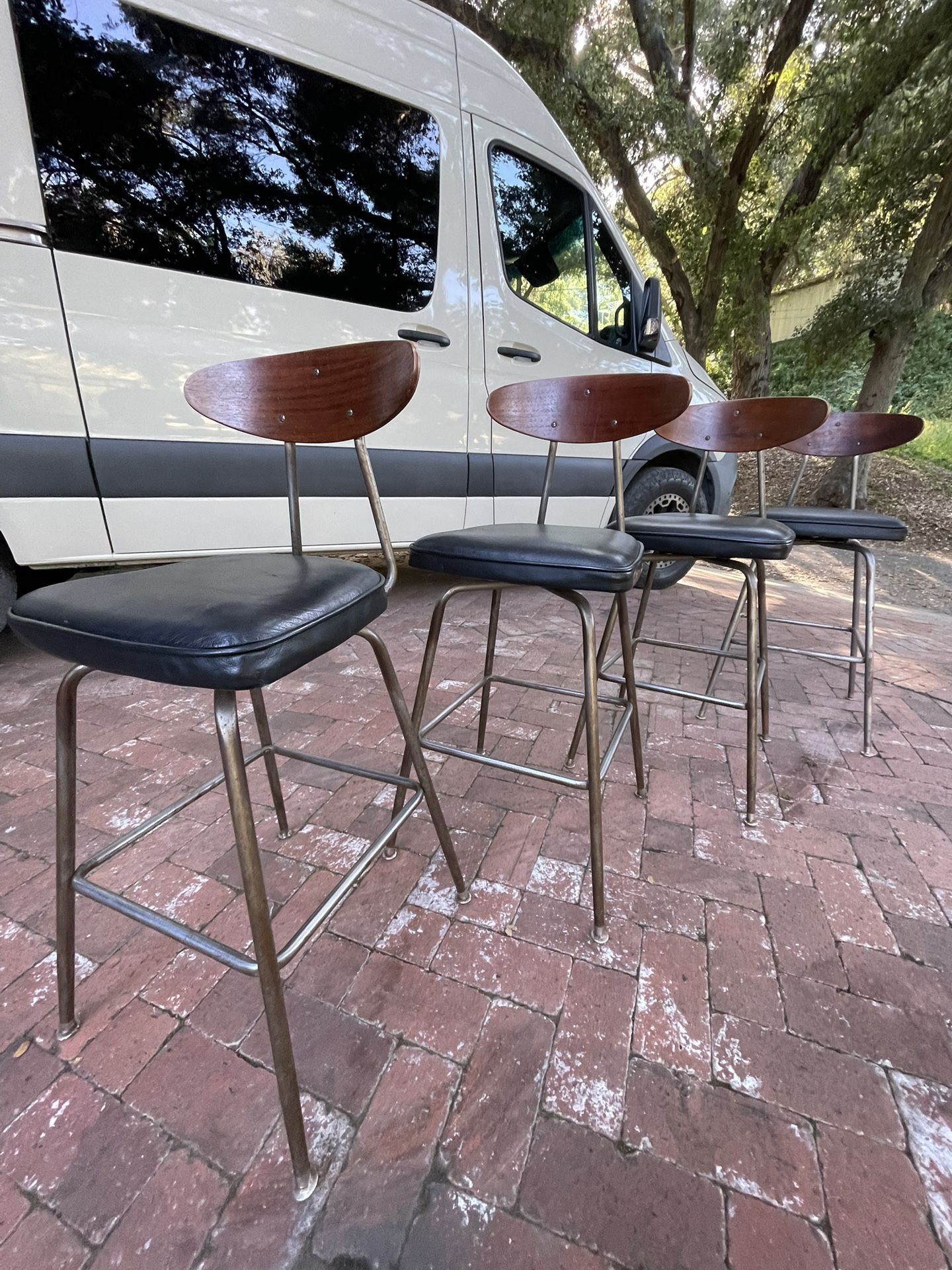 4 Mid century Bar Stools