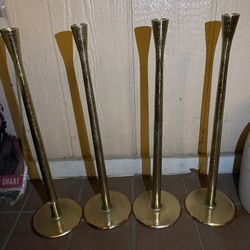 4 Tall Candle Holders. Used Once 