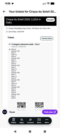 TWO Luzia Cirque de Soleil tix