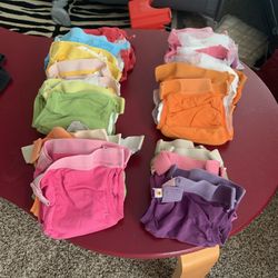 Medium and large cloth diapers 