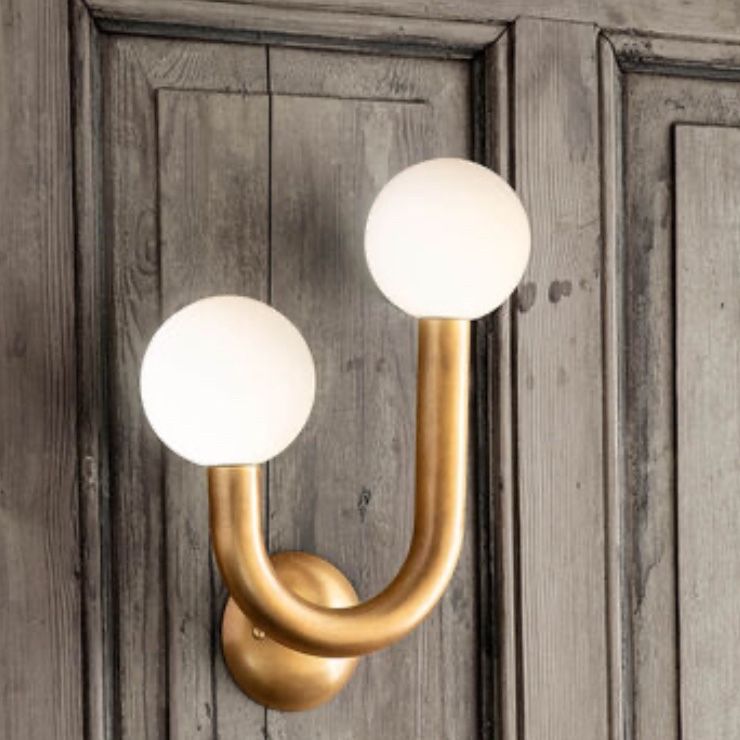 Happy LED 11.25 inch Natural Brass Wall Sconce Wall Light