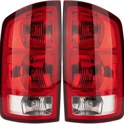 Tail Light Assembly Compatible with 2002-2006 Dodge Ram 1-2006 Dodge Ram 2 Pickup Driver and Passenger Side Taillights Rear Brake Lamp