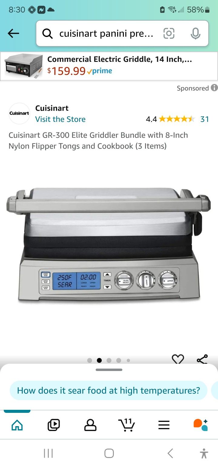 Cuisinart Panini Press Elite