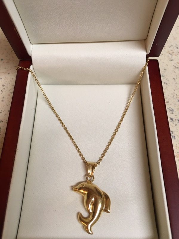 14k Dolphin necklace