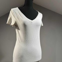 Small White V Neck