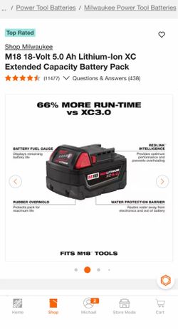 M18 5.0 battery