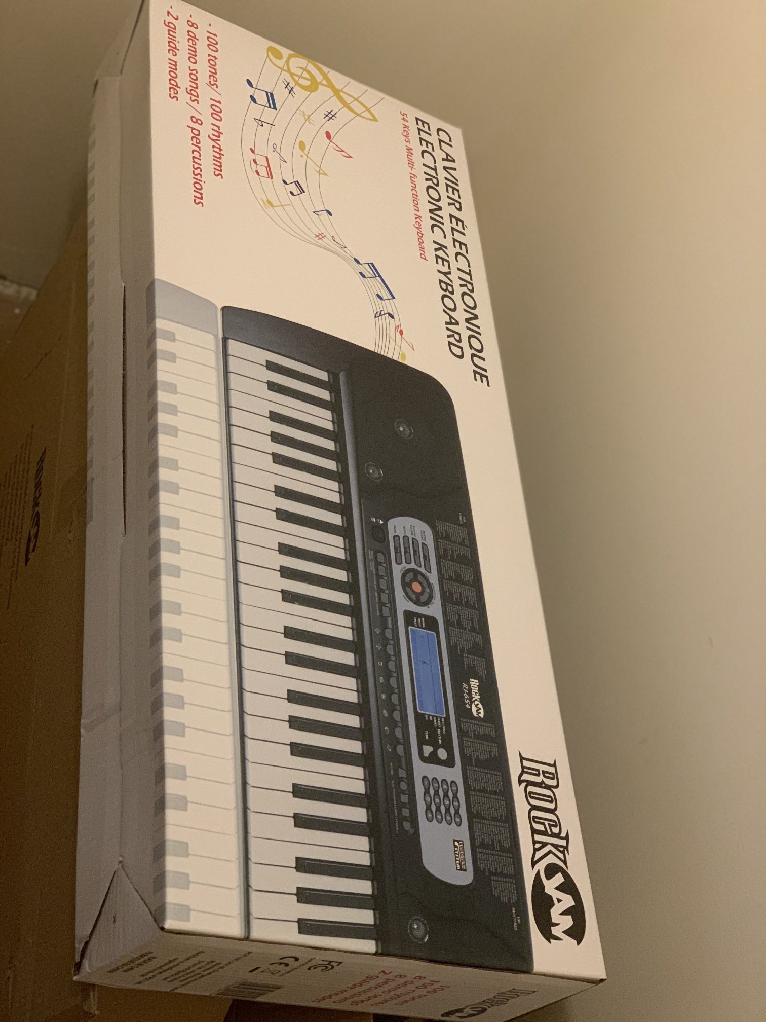 RockJam 54-Key Portable Electronic Keyboard with Interactive LCD Screen & Includes Piano Maestro Teaching App with 30 Songs