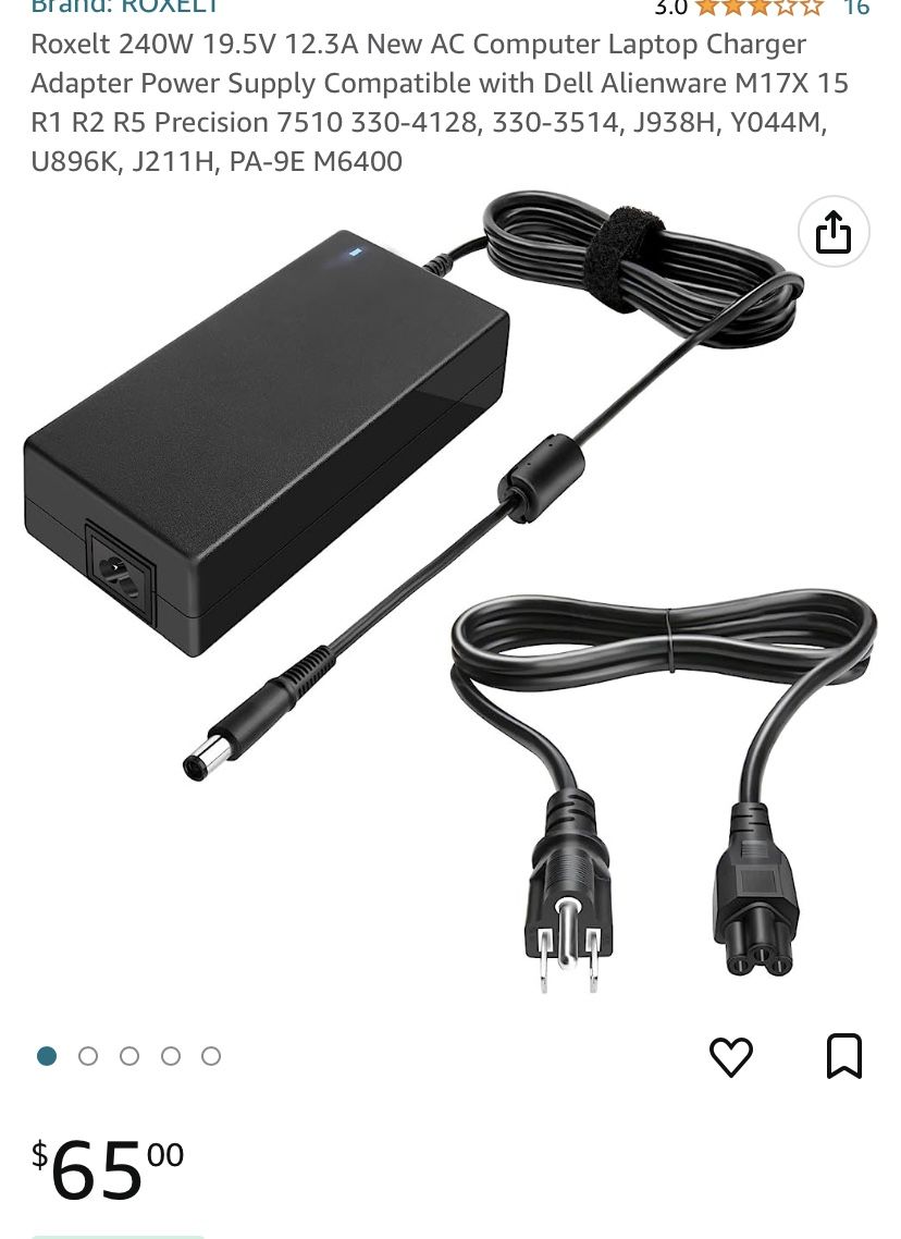 240W 19.5V 12.3A New AC Computer Laptop Charger Adapter