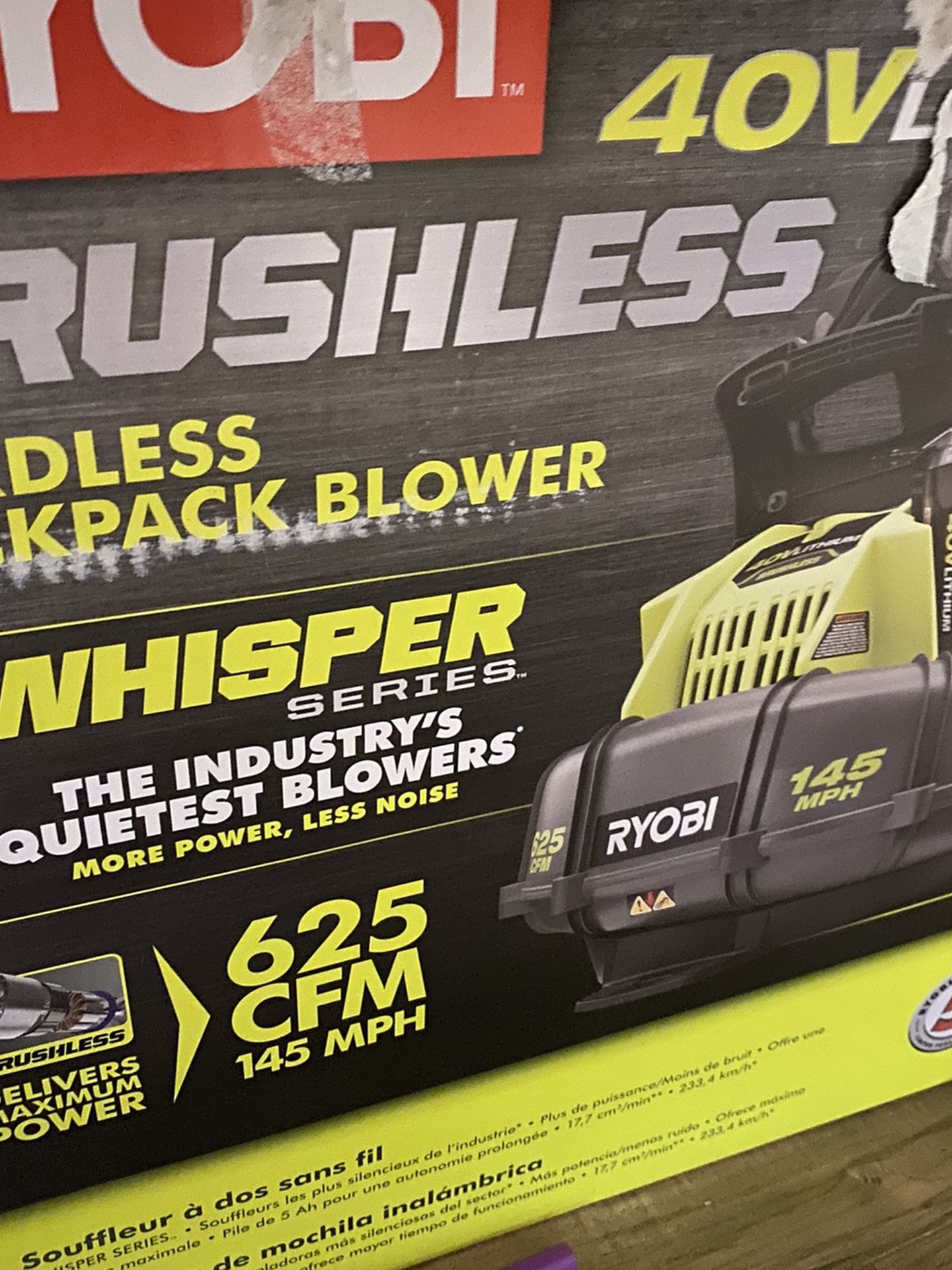 Ryobi Backpack Blower With Battery New