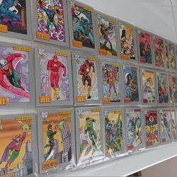 1991 DC Comics Trading Cards Complete Set 1-180 & DC Hologram Cards NM 


