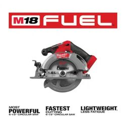 Milwaukee 18v Fuel Circular Saw Brushless Blade Size Is 6 1/2 Brand New Tool Only Includes Blade 