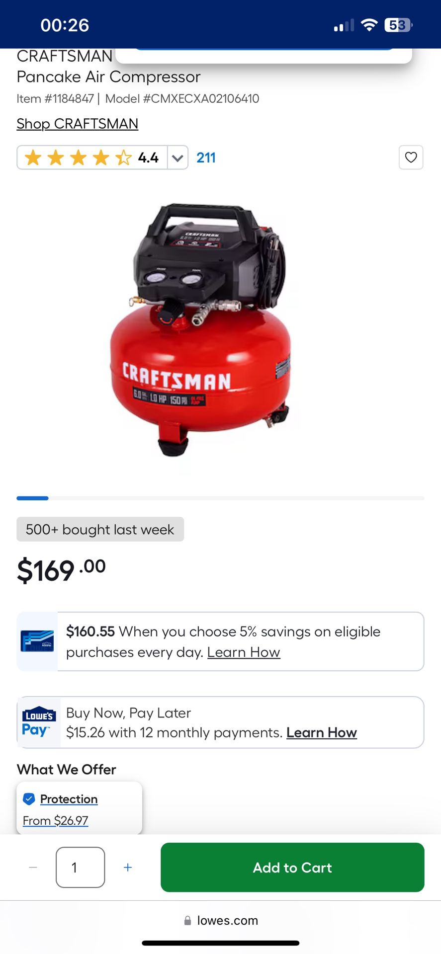Craftsman Compressor