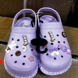 Rosado rosita rosa Women’s Kitty molded clogs, foam clogs, foam runners Hello! Pink White Strap