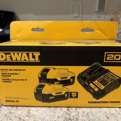 Dewalt Charger Battery Kit & Impact Wrench 