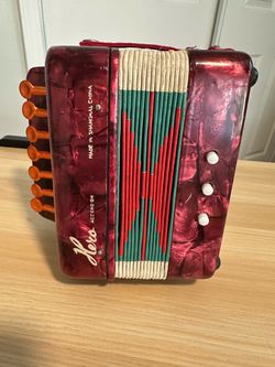Vintage Hero Toy Accordion – Red Pearloid (Good Working Condition)