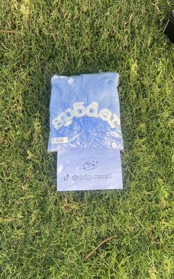 Sp5der Hoodie Sky Blue Size L